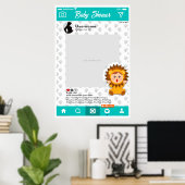 Baby shower Custom Selfie Lijst Leoncito Poster (Thuiskantoor)