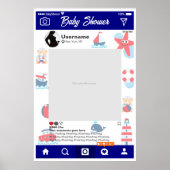 Baby shower Custom Selfie Lijst Marino Poster (Voorkant)