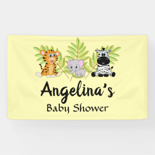 Baby shower Cute Animal Safari Oerwoud Banner