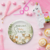 Baby Shower Cute Baby Animals Papieren Bordje (Feest)