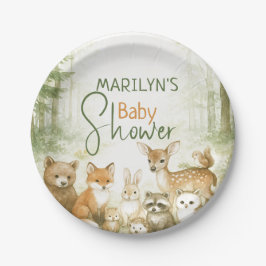 Baby Shower Cute Baby Animals Papieren Bordje