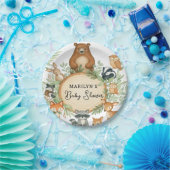 Baby Shower Cute Baby Animals Papieren Bordje (Feest)