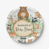 Baby Shower Cute Baby Animals Papieren Bordje (Voorkant)