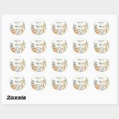 Baby Shower Cute Baby Animals Ronde Sticker (Vel)