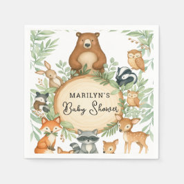 Baby Shower Cute Baby Animals Servet