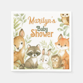 Baby Shower Cute Baby Animals Servet