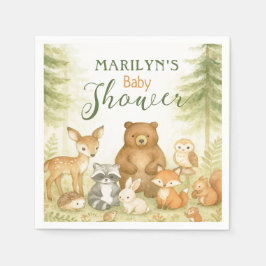 Baby Shower Cute Baby Animals Servet