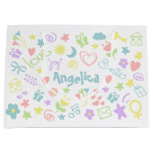 Baby shower Cute Baby Girl Gift Bag Large Cadeautasje (Voorkant)