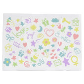 Baby shower Cute Baby Girl Gift Bag Large Cadeautasje (Achterkant)