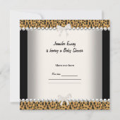 Baby shower Cute Baby Leopard geslacht 2 Kaart (Achterkant)
