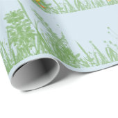 Baby shower Cute Boerderij, BlueCustom Cadeaupapier (Rol Hoek)