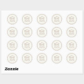 Baby shower Cute Calligraphy Script Cream Treat Ronde Sticker (Vel)