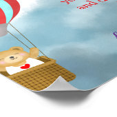 Baby Shower Cute Cub Diaper Raffle Sign Poster (Hoek)