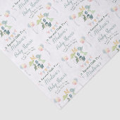 Baby shower Cute Dinosaur Ma Name Blue Tissuepapier (Detail)