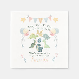 Baby shower Cute Dinosaur Mam Name Oranje Servet