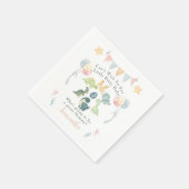 Baby shower Cute Dinosaur Mam Name Oranje Servet (Hoek)