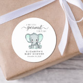 Baby shower Cute Elephant Ronde Sticker
