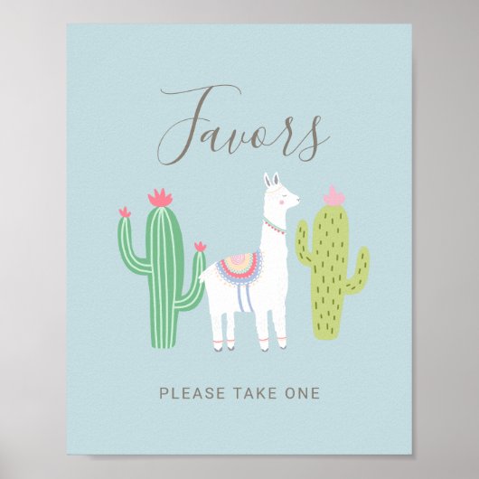 Baby shower Cute Favors Sign Poster (Voorkant)