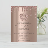 Baby shower Cute Feet Roos Gold Drivers Boy Girl Kaart (Staand voorkant)