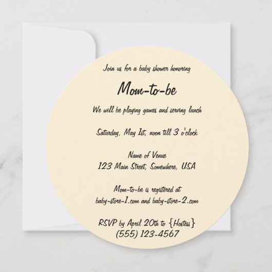  Baby shower, Cute Girl die telefonisch spreekt Kaart (Achterkant)