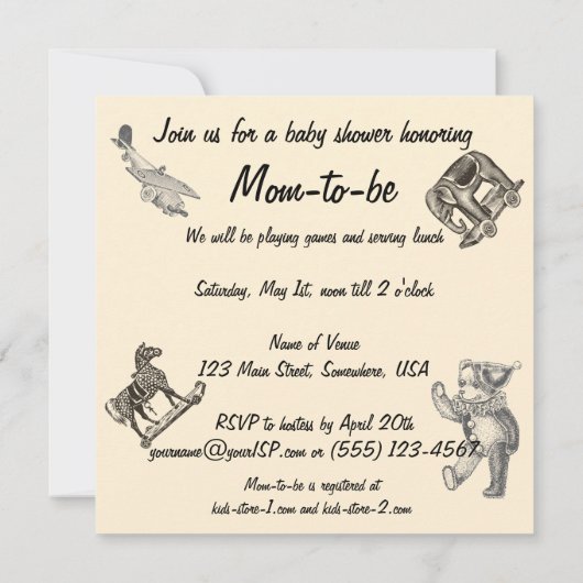  Baby shower, Cute Girl die telefonisch spreekt Kaart (Achterkant)