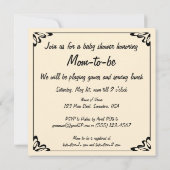 Baby shower, Cute Girl die telefonisch spreekt Kaart (Achterkant)