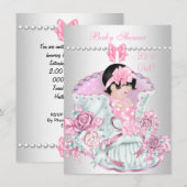   Baby shower Cute Girl Pink Kaart (Voorkant / Achterkant)