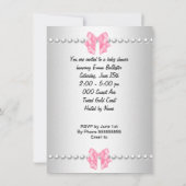   Baby shower Cute Girl Pink Kaart (Achterkant)