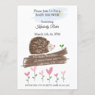 Baby shower Cute Hedgel Kaart