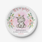 Baby shower Cute Hippo Paper Bord