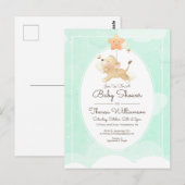 Baby Shower | Cute Lion Cub Briefkaart (Voorkant / Achterkant)