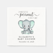 Baby shower Cute Mint Green Elephant Servet (Voorkant)