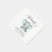 Baby shower Cute Mint Green Elephant Servet (Hoek)