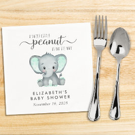 Baby shower Cute Mint Green Elephant Servet