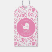  Baby shower Cute Pink Girl Cadeaulabel (Voorkant)