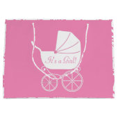  Baby shower Cute Pink Girl Groot Cadeauzakje (Voorkant)