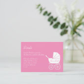  Baby shower Cute Pink Girl Informatiekaartje (Staand voorkant)