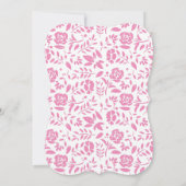  Baby shower Cute Pink Girl Kaart (Achterkant)