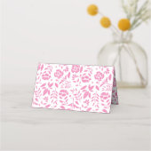 Baby shower Cute Pink Girl Plaatskaartje (Achterkant)