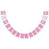  Baby shower Cute Pink Girl Vlaggetjes (Alle)