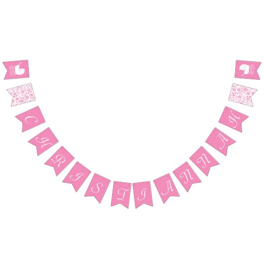  Baby shower Cute Pink Girl Vlaggetjes (Alle)