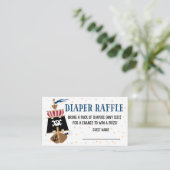 Baby shower Cute Pirate Diaper Raffle Kaart (Staand voorkant)
