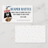 Baby shower Cute Pirate Diaper Raffle Kaart (Voorkant / Achterkant)
