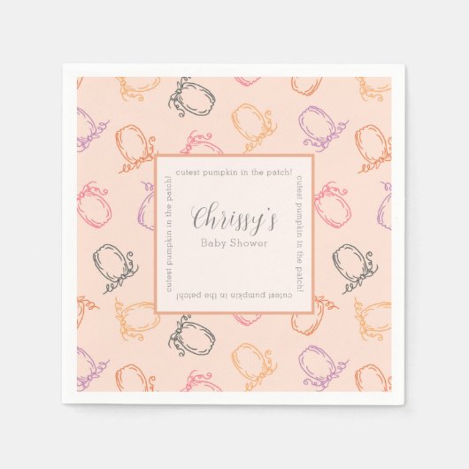 Baby Shower Cute Pump Servet (Voorkant)