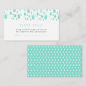 Baby shower Cute Raindrops Diaper Raffle Ticket Informatiekaartje (Voorkant / Achterkant)