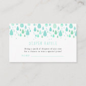 Baby shower Cute Raindrops Diaper Raffle Ticket Informatiekaartje (Voorkant)