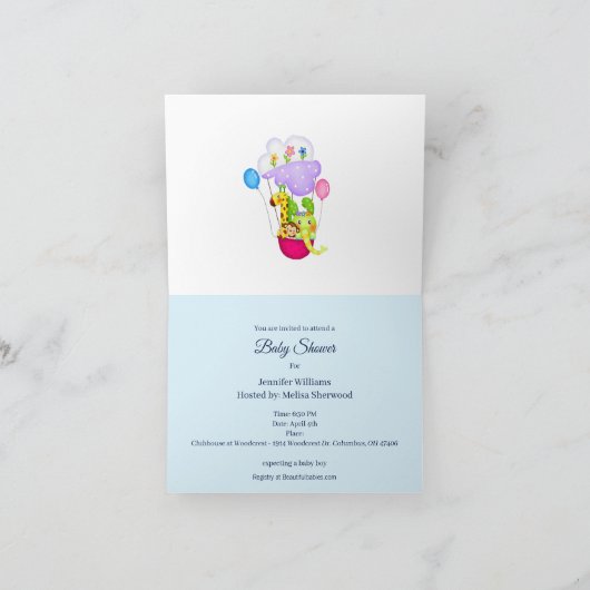 Baby shower Cute Train of Toys Het is een jongen K (Binnen)