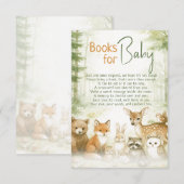 Baby Shower Cute Woodland Baby Animals Informatiekaartje (Voorkant / Achterkant)
