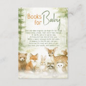 Baby Shower Cute Woodland Baby Animals Informatiekaartje (Voorkant)