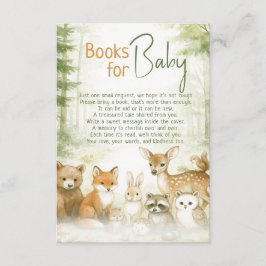 Baby Shower Cute Woodland Baby Animals Informatiekaartje